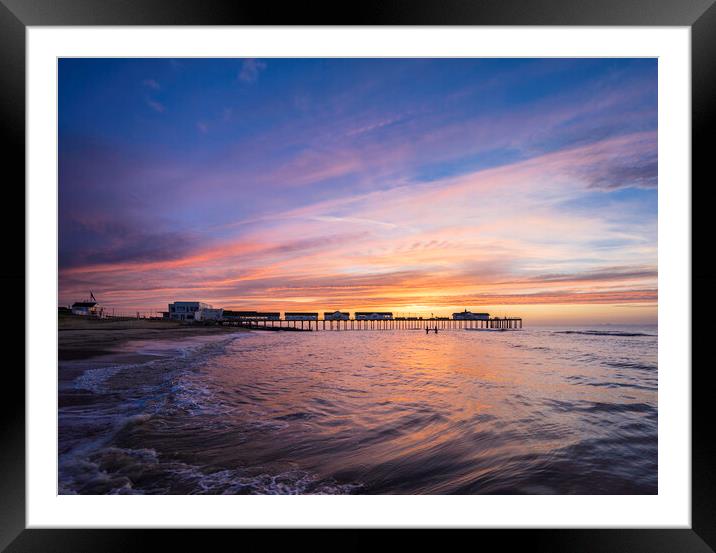 Dawn over Southwold Pier, 10th June 2017 Framed Mounted Print by Andrew Sharpe