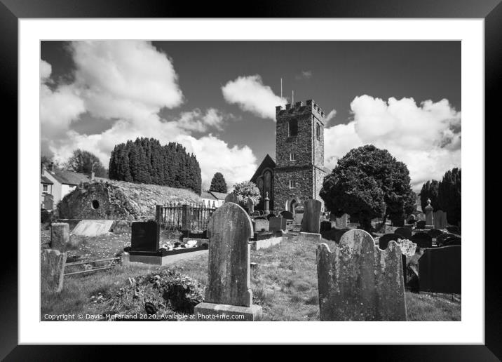 The graveyard at Dromore Cathedral Framed Mounted Print by David McFarland