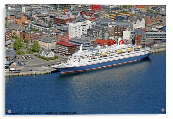 MS Black Watch alongside in Tromso Acrylic by chris hyde