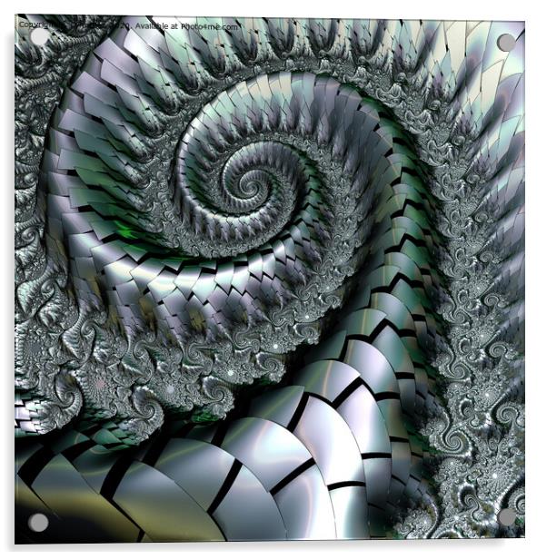 Metallic Spiral Acrylic by Lynn Bolt