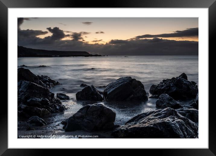 Dawn at Kennack sands Framed Mounted Print by Andy Knott