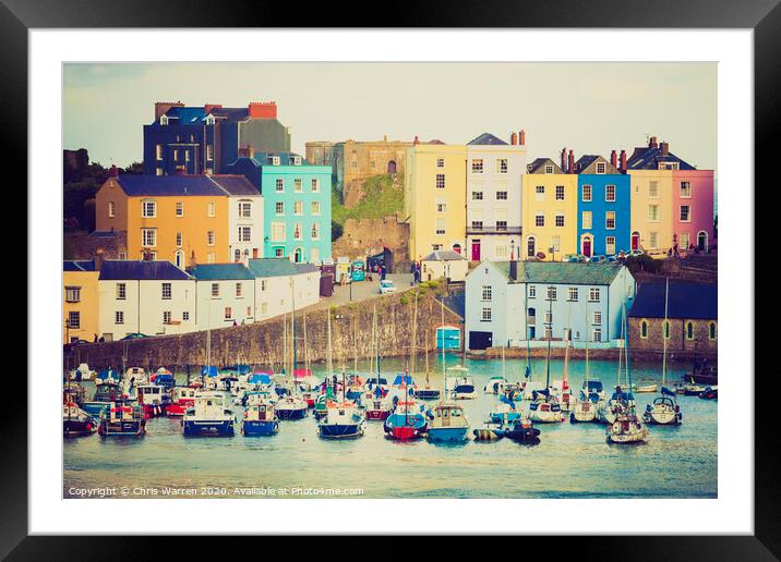 The houses of Tenby Framed Mounted Print by Chris Warren