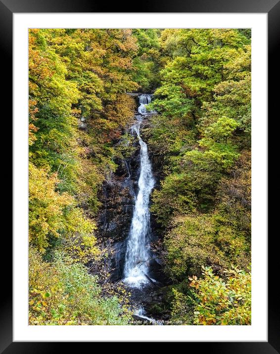 Black Spout Waterfall, Pitlochry Framed Mounted Print by yvonne & paul carroll