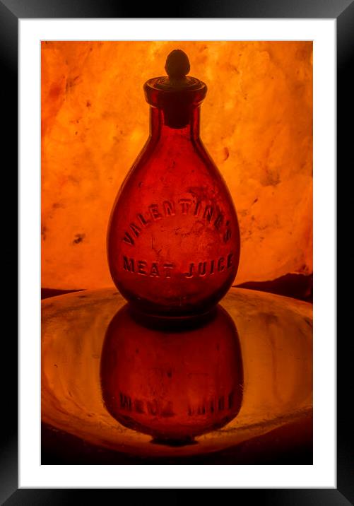 Vintage Bottle Framed Mounted Print by Kelly Bailey