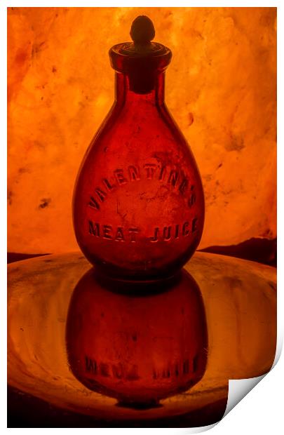 Vintage Bottle Print by Kelly Bailey