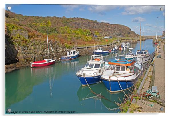 Amlwch Bay Boats Acrylic by chris hyde