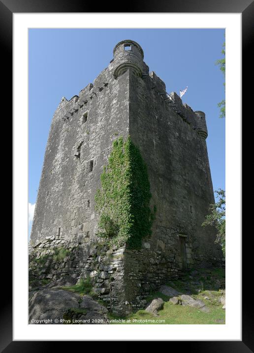 Imposing vertical photo of Moy castle, isle of Mull. Framed Mounted Print by Rhys Leonard