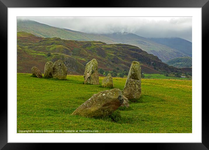 Castlerigg Stone circle in Lake District Framed Mounted Print by Jenny Hibbert