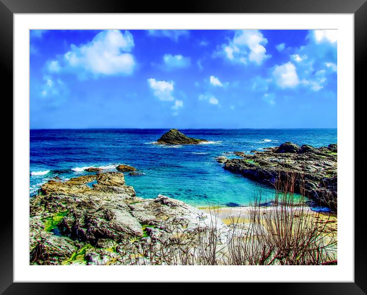 Prussia Cove Framed Mounted Print by Beryl Curran