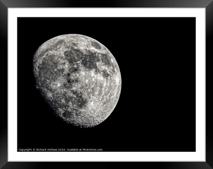 Moon Framed Mounted Print by Richard Ashbee