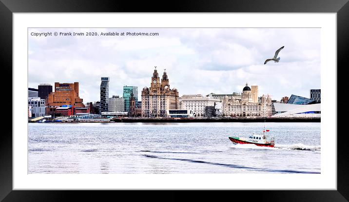 Panoramic View of Liverpool's iconic waterfront Framed Mounted Print by Frank Irwin