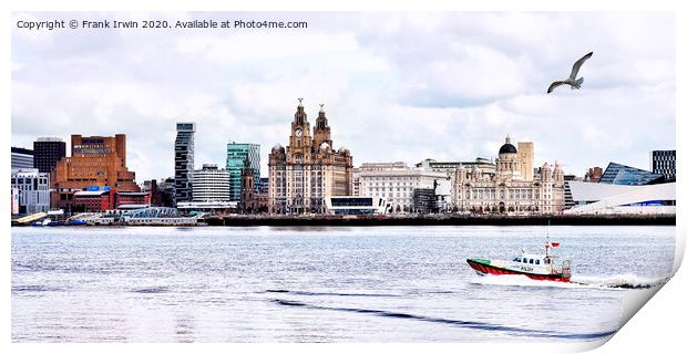 Panoramic View of Liverpool's iconic waterfront Print by Frank Irwin
