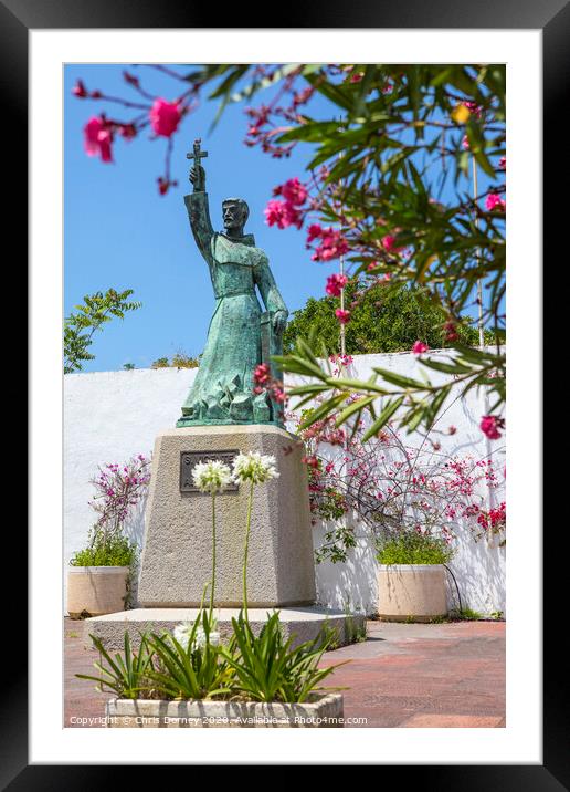 Sao Vicente Statue in Albufeira Framed Mounted Print by Chris Dorney