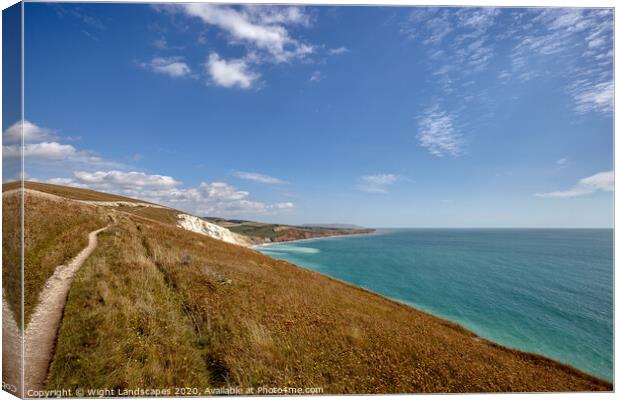 Path To Compton Bay Canvas Print by Wight Landscapes