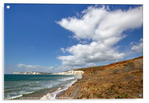 Compton Bay Acrylic by Wight Landscapes