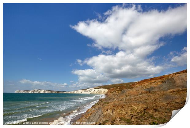 Compton Bay Print by Wight Landscapes