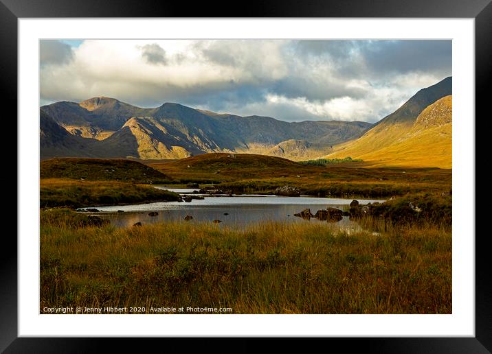 Loch on the road to Glencoe Framed Mounted Print by Jenny Hibbert
