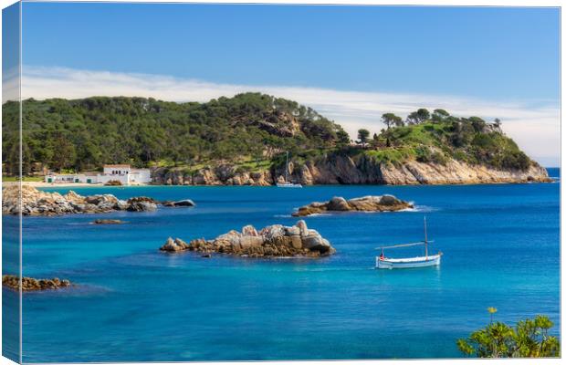 Costa brava landscape picture from a Spain Canvas Print by Arpad Radoczy