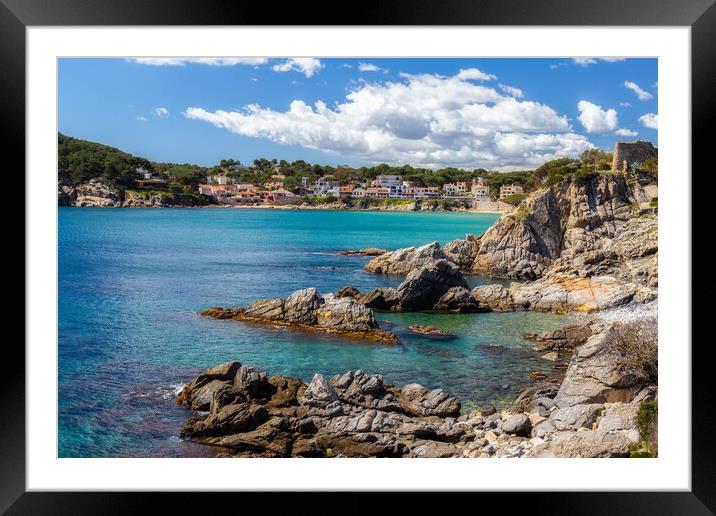 Costa brava landscape picture from a Spain Framed Mounted Print by Arpad Radoczy