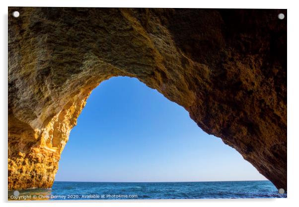 Benagil Caves in Portugal Acrylic by Chris Dorney