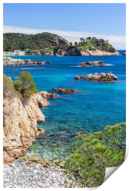 Costa brava landscape picture from a Spain Print by Arpad Radoczy