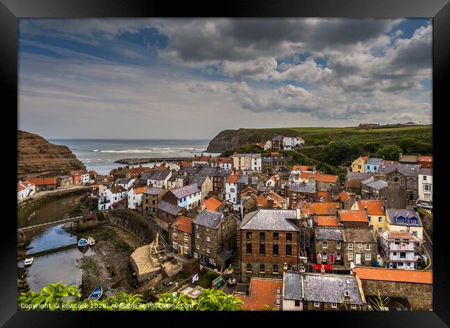 Staithes rooftops Framed Print by kevin cook