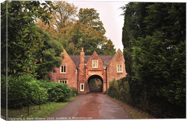 Gate  House at Cockington Canvas Print by Rosie Spooner