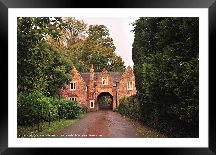 Gate  House at Cockington Framed Mounted Print by Rosie Spooner