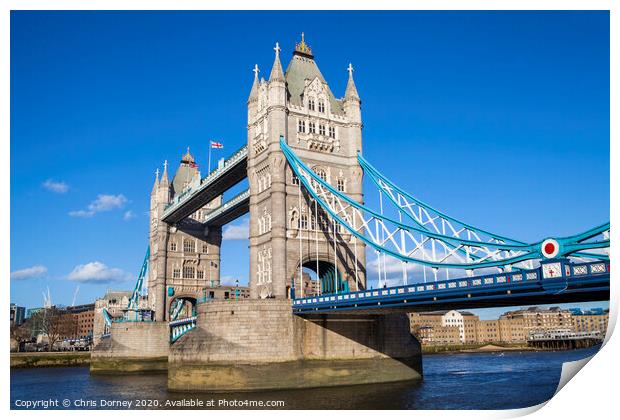 Tower Bridge in London Print by Chris Dorney