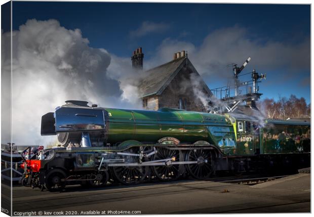 The Flying Scotsman at Grosmont Canvas Print by kevin cook