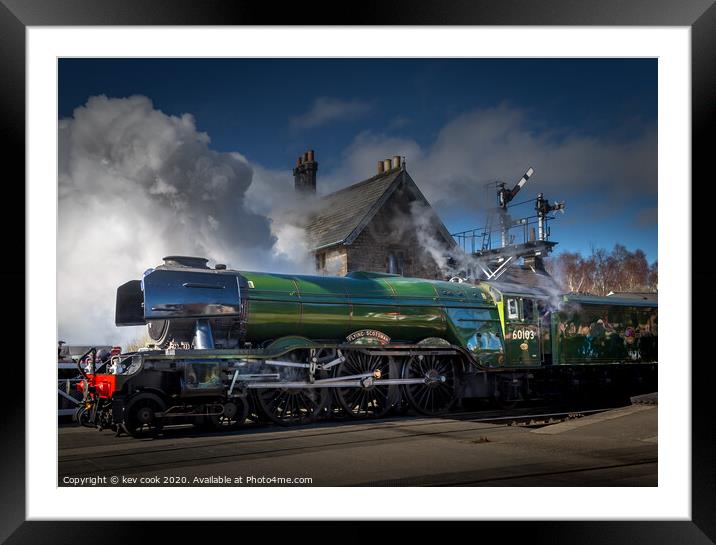 The Flying Scotsman at Grosmont Framed Mounted Print by kevin cook