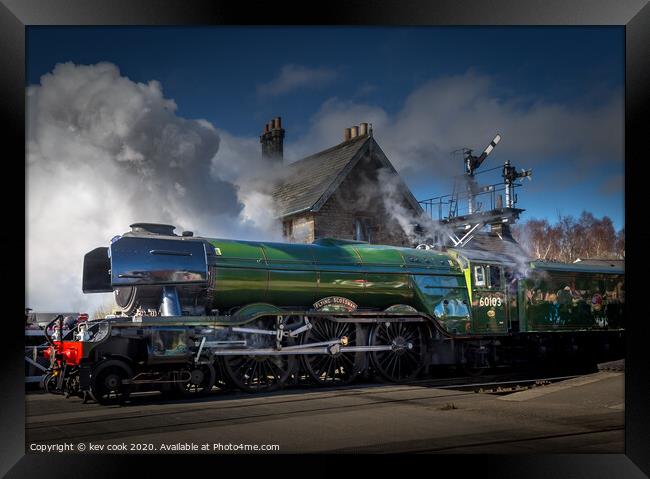 The Flying Scotsman at Grosmont Framed Print by kevin cook
