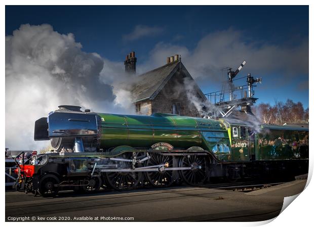 The Flying Scotsman at Grosmont Print by kevin cook