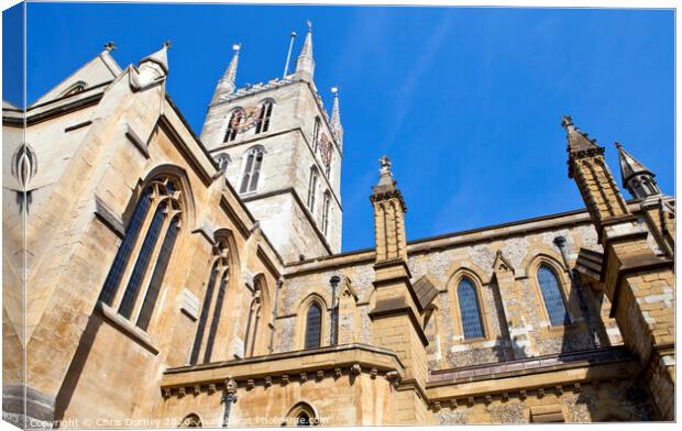 Southwark Cathedral in London Canvas Print by Chris Dorney
