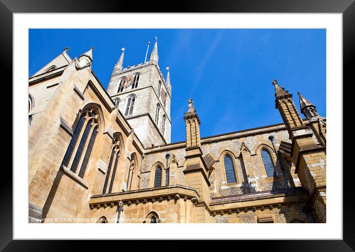 Southwark Cathedral in London Framed Mounted Print by Chris Dorney