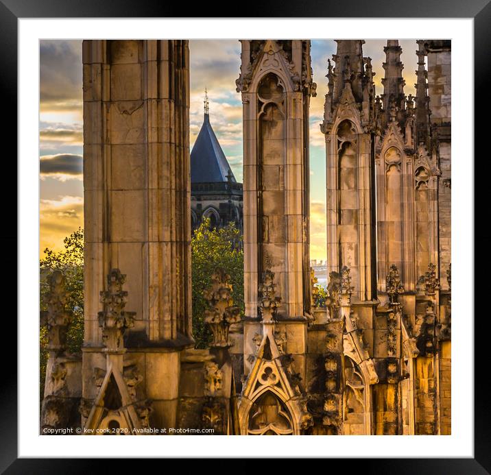 Sunset over York Framed Mounted Print by kevin cook