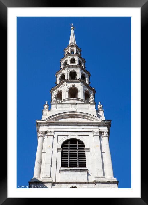 Saint Bride's Church in London Framed Mounted Print by Chris Dorney