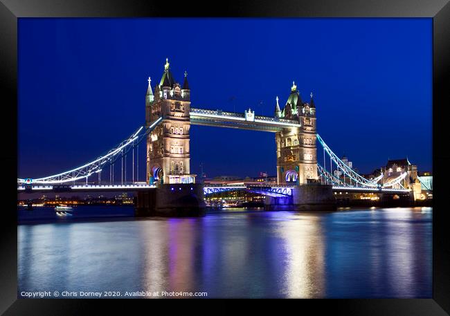 Tower Bridge in London Framed Print by Chris Dorney