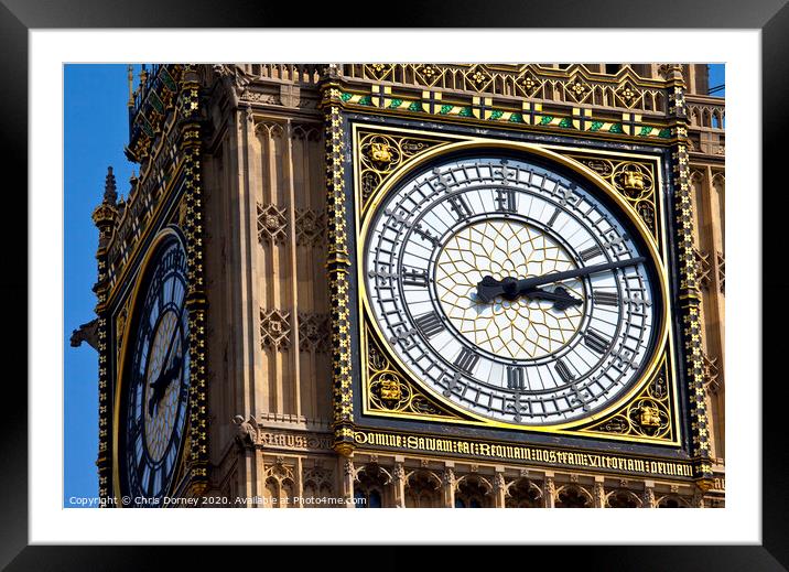 Big Ben in London Framed Mounted Print by Chris Dorney