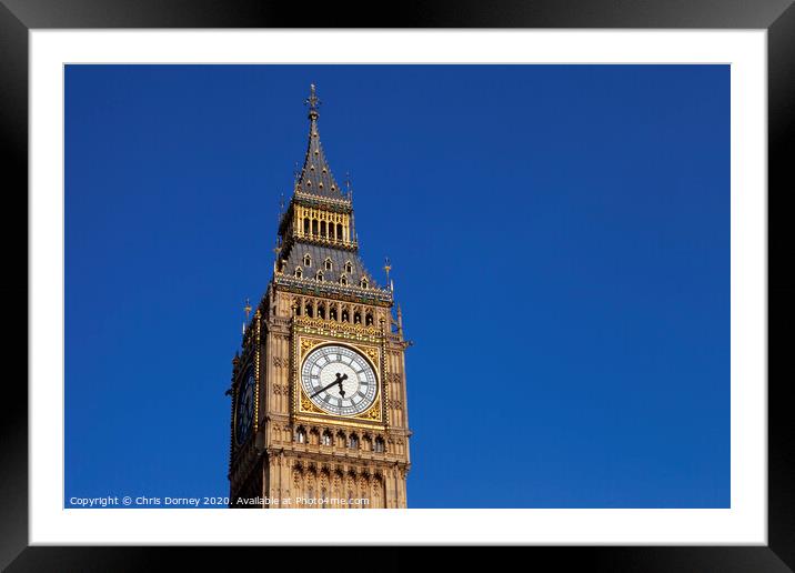 Big Ben in London Framed Mounted Print by Chris Dorney