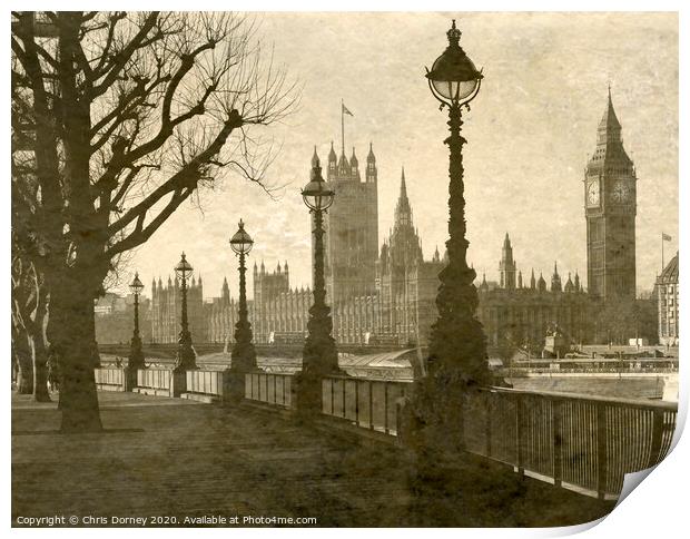 Houses of Parliament Print by Chris Dorney