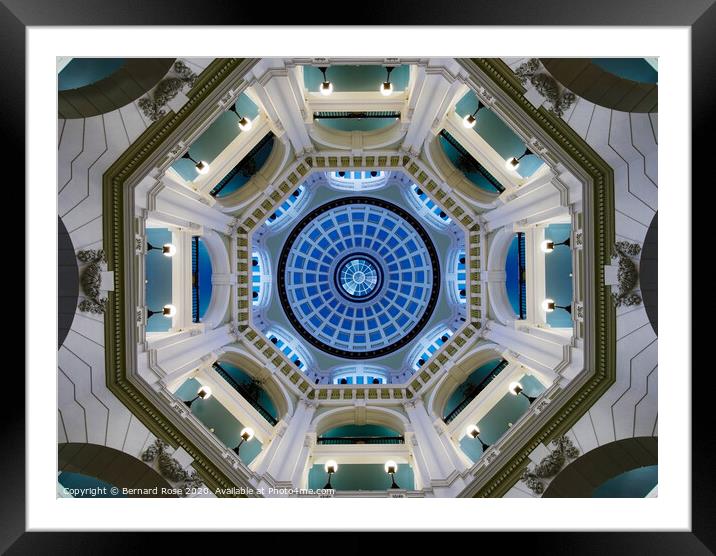Port of Liverpool Building interior of Dome Framed Mounted Print by Bernard Rose Photography