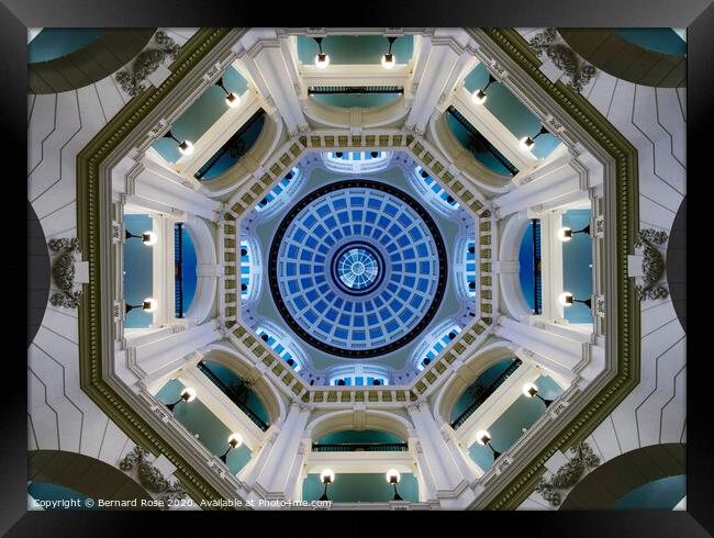 Port of Liverpool Building interior of Dome Framed Print by Bernard Rose Photography