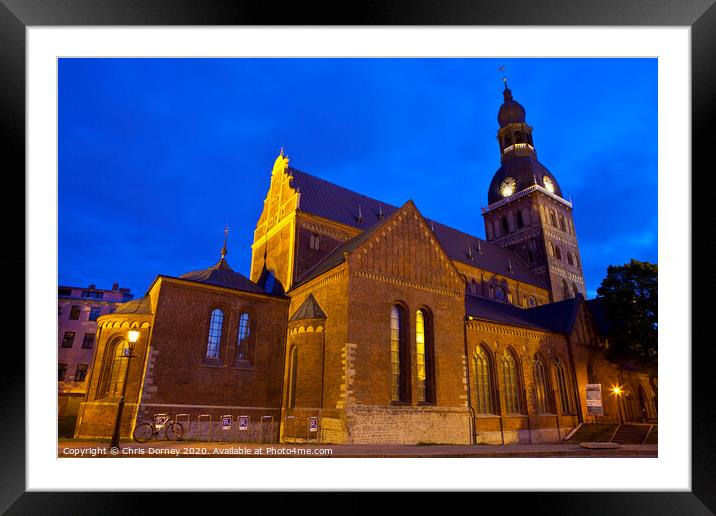 Riga Dome Cathedral Framed Mounted Print by Chris Dorney