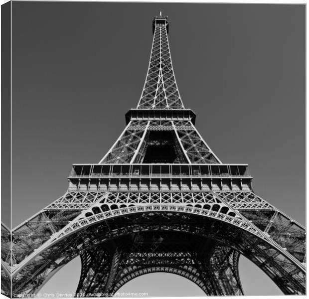 Eiffel Tower in Paris Canvas Print by Chris Dorney