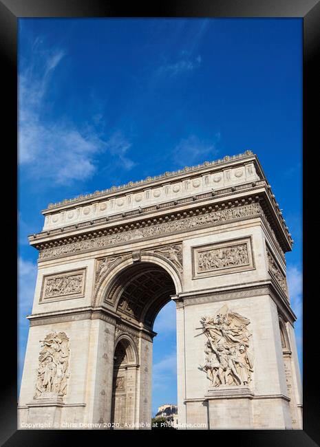 Arc de Triomphe in Paris Framed Print by Chris Dorney