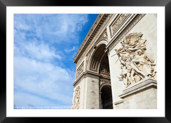 Arc de Triomphe in Paris Framed Mounted Print by Chris Dorney