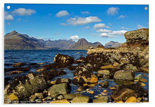 Elgol on the shores of Loch Scavaig Acrylic by Jenny Hibbert