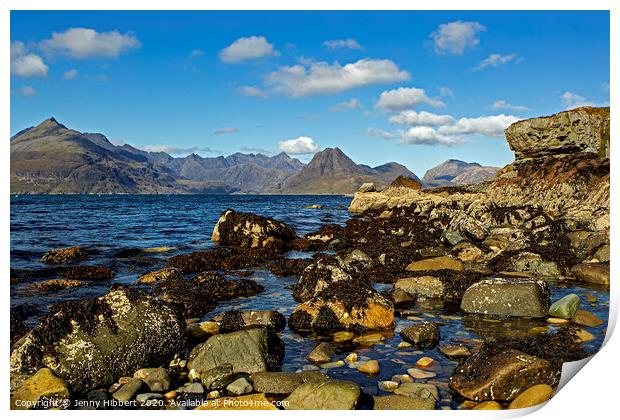 Elgol on the shores of Loch Scavaig Print by Jenny Hibbert