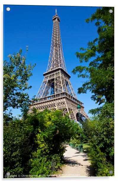 Eiffel Tower in Paris Acrylic by Chris Dorney